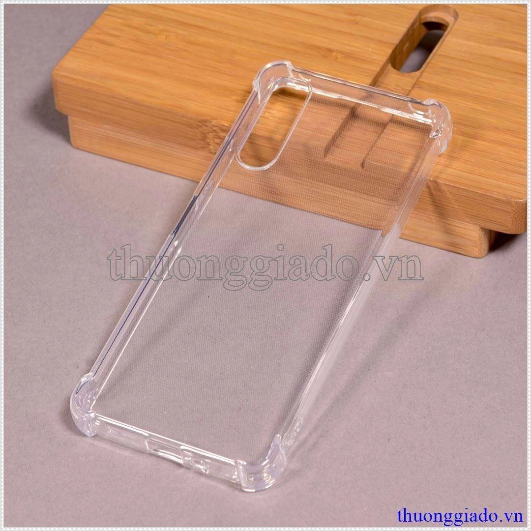 Ốp lưng dẻo Sony Xperia 10 Mark IV (Ốp lưng Silicone trong suốt tăng cường chống sốc 4 góc)